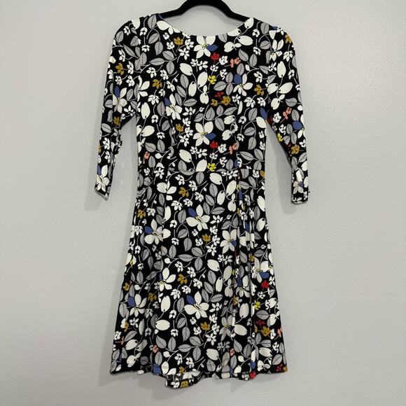 Suno Silk Floral Fit & Flare Quarter Sleeve Dress Size 2 - Picture 2 of 11